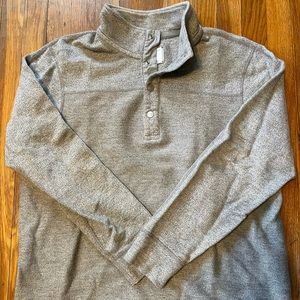 Reigning champ knit henley mock sweater